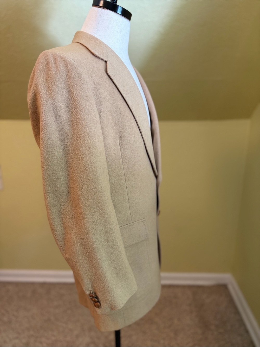 Vtg 70’s 100% Camel Hair Hart Schaffner Marx Sport Coat Blazer 40R - Picture 5 of 15